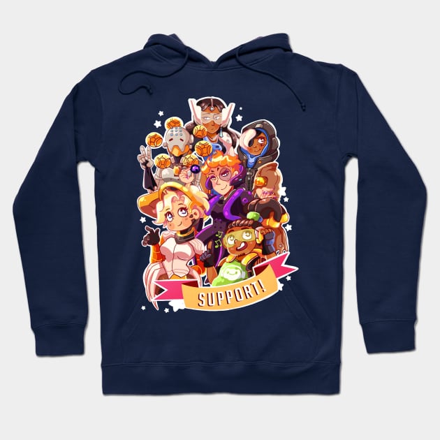 Overwatch - Support Heroes! Hoodie by Sebbdraws